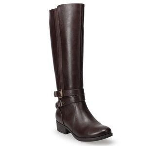 Elegant Brown Leather Knee-High Boots